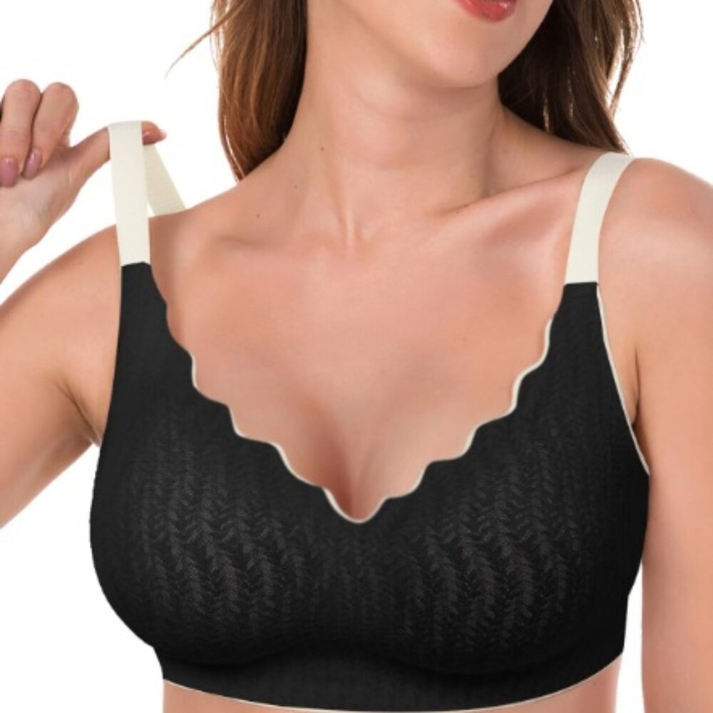 Wireless Extremely Comfortable Seamless Adjustable Lace Bralettes Padded **40C**
